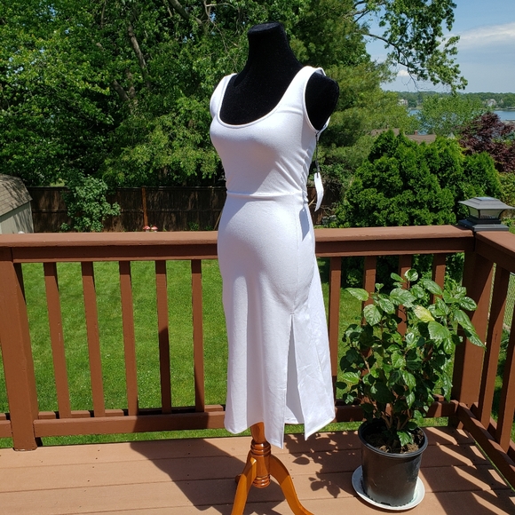 NWT LEITH Bodycon White Tank Dress Sz S - Picture 9 of 16